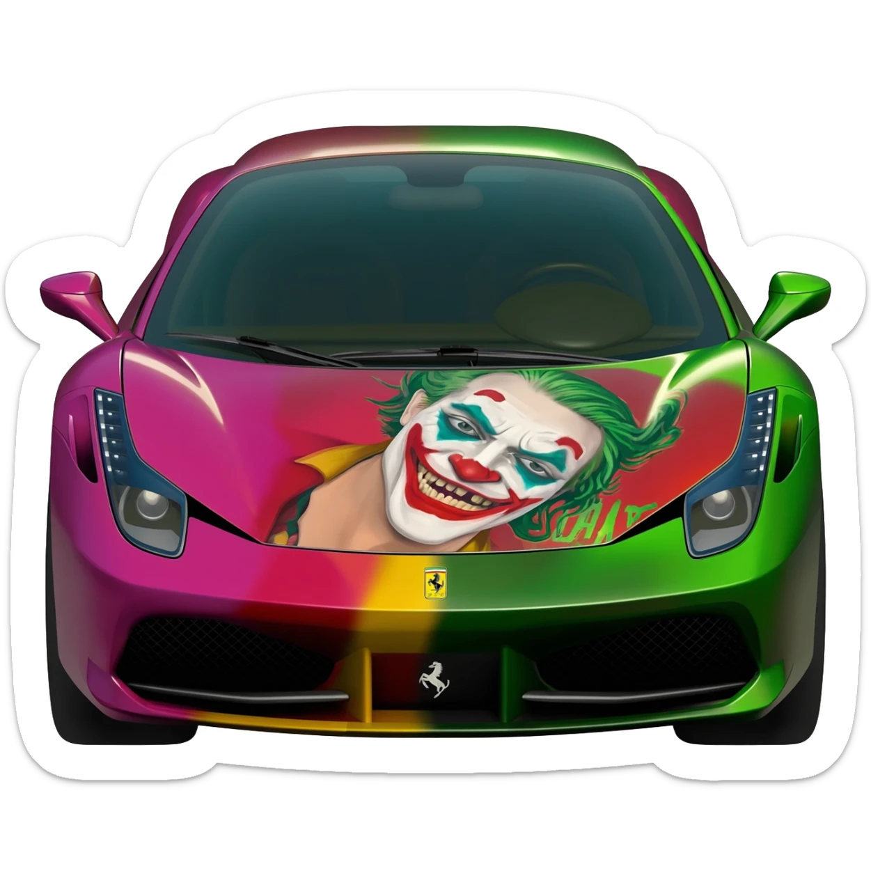 ferrari joker sticker