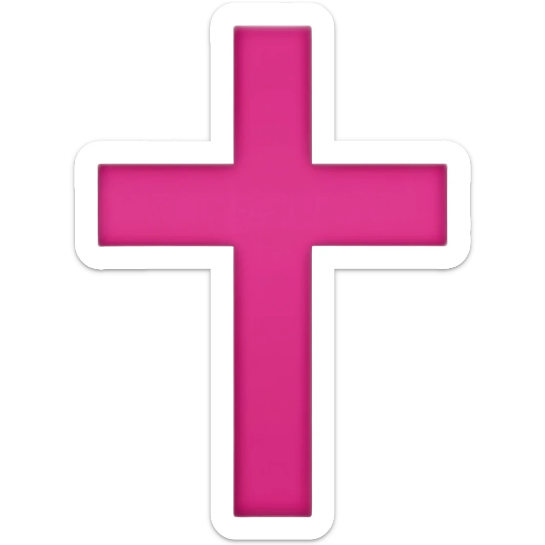Orthodox cross pink sticker