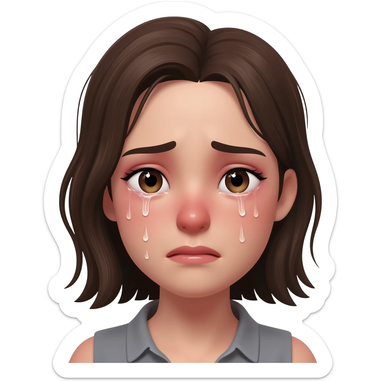 Heart broken girl tha is crying sticker