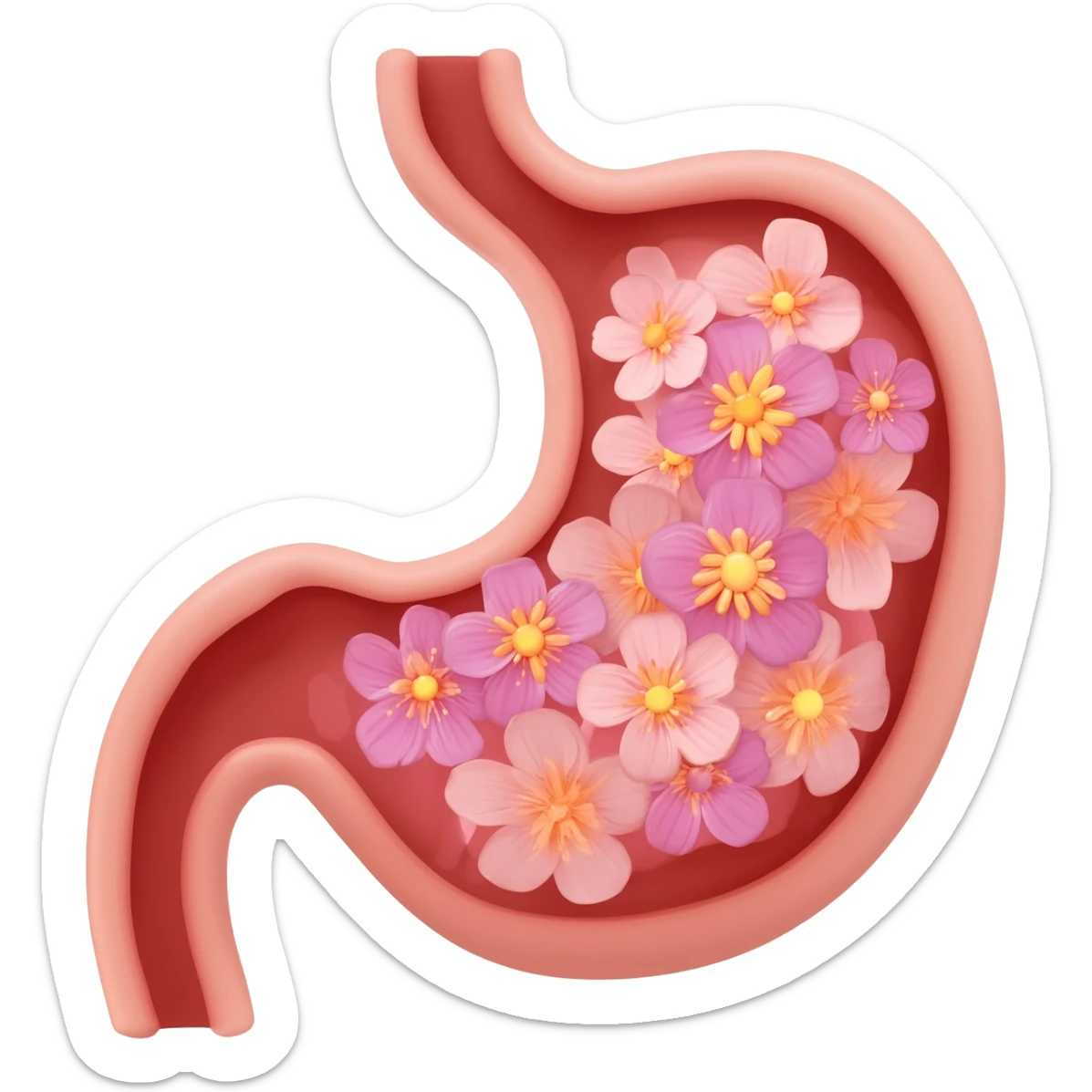 womb with flowers sticker