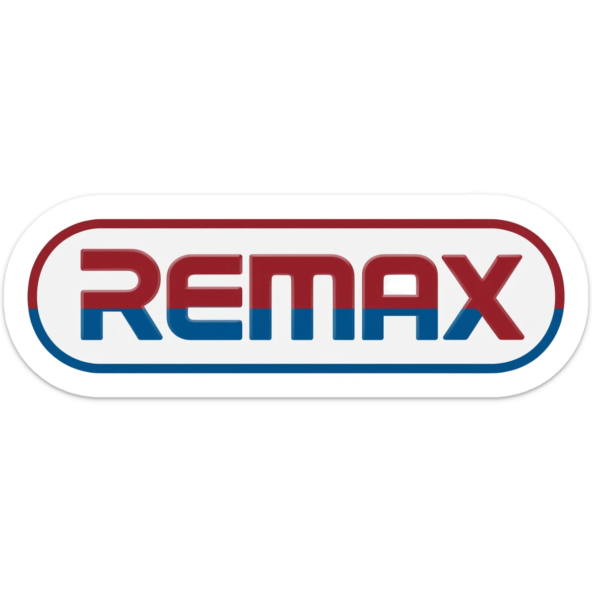 Remax logo rojo blanco y azul sticker