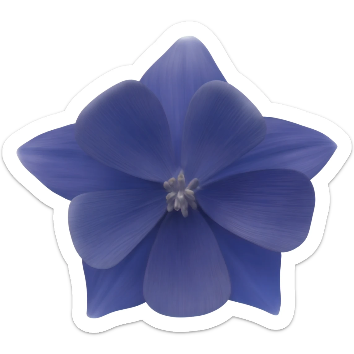 I said Columbine (flower) in Navy Rich Royal Blue shade. No leaves. No other colors. sticker