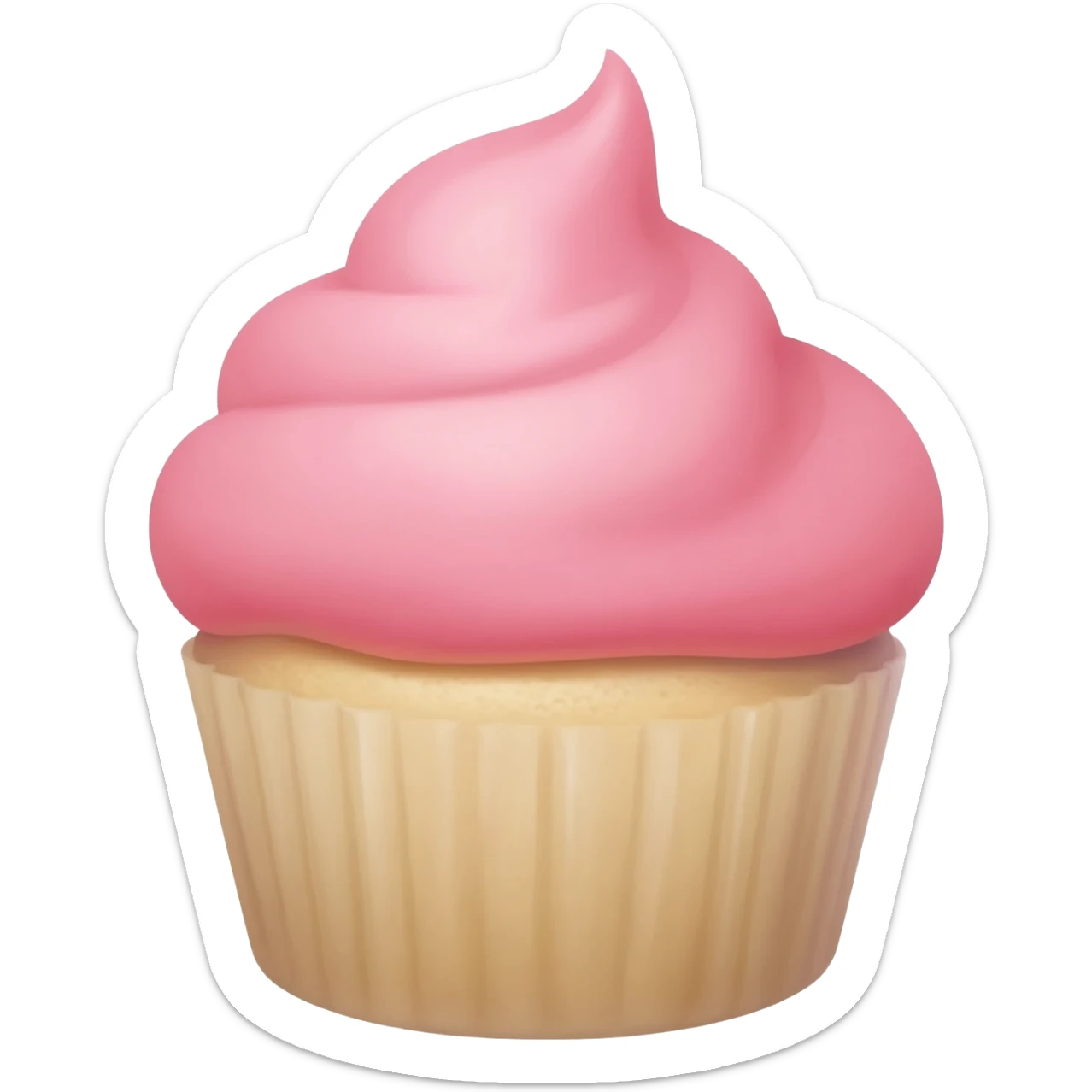 Cupcake with pink icing sticker