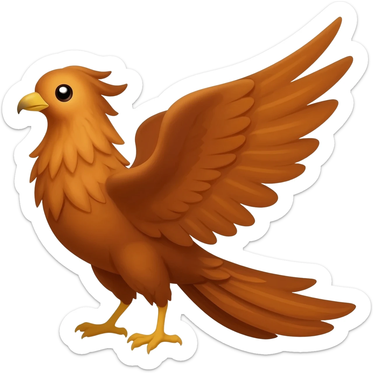 brown phoenix sticker