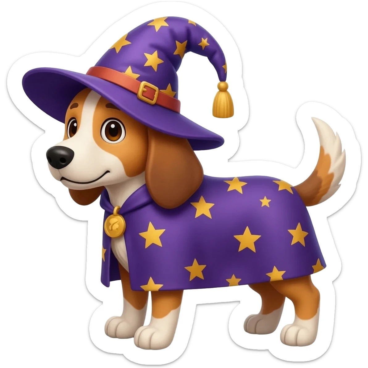 Dog wizard sticker