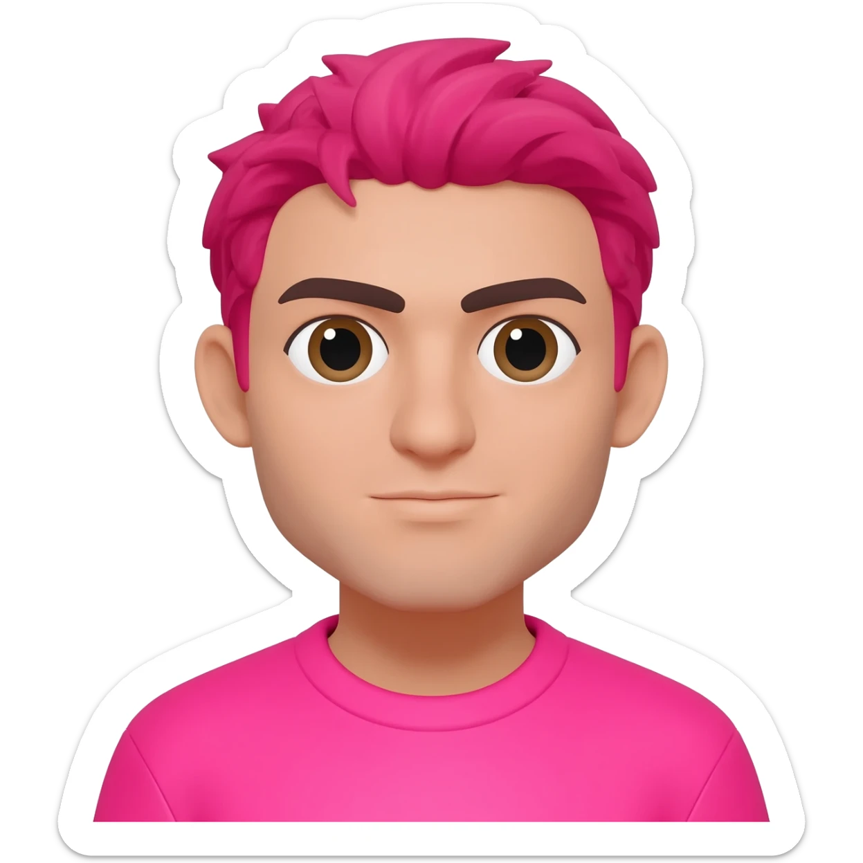 Pink clothes sticker