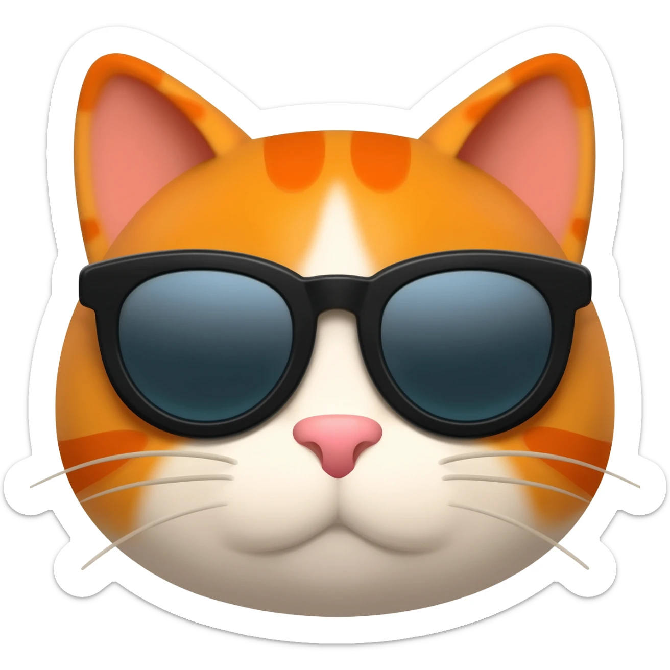 Cat wearing sunglasses sticker