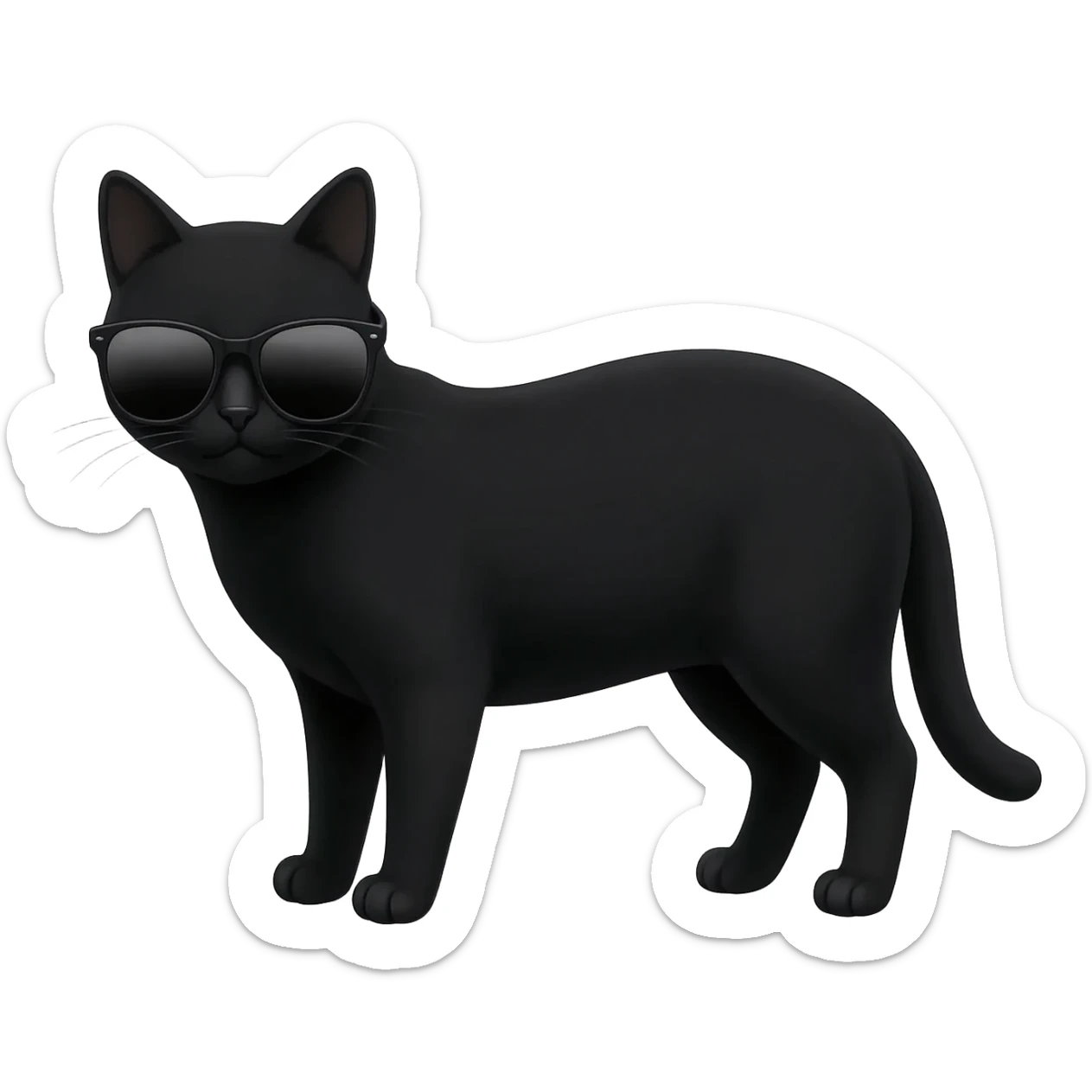 Cat wearing sunglasses sticker