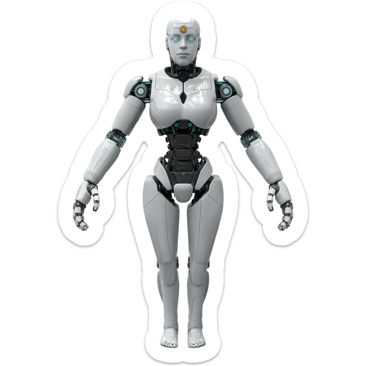 Modern Futuristic Cyborg-Vernid-Sergal-Trico-Protogen-Robot-species by LiLaiRa full body sticker