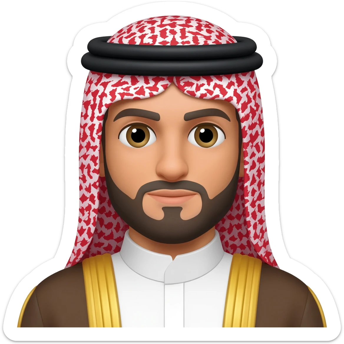 Saudi male with a shumagh sticker