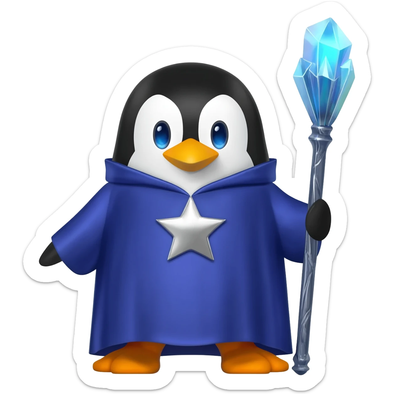 Penguin Wizard sticker