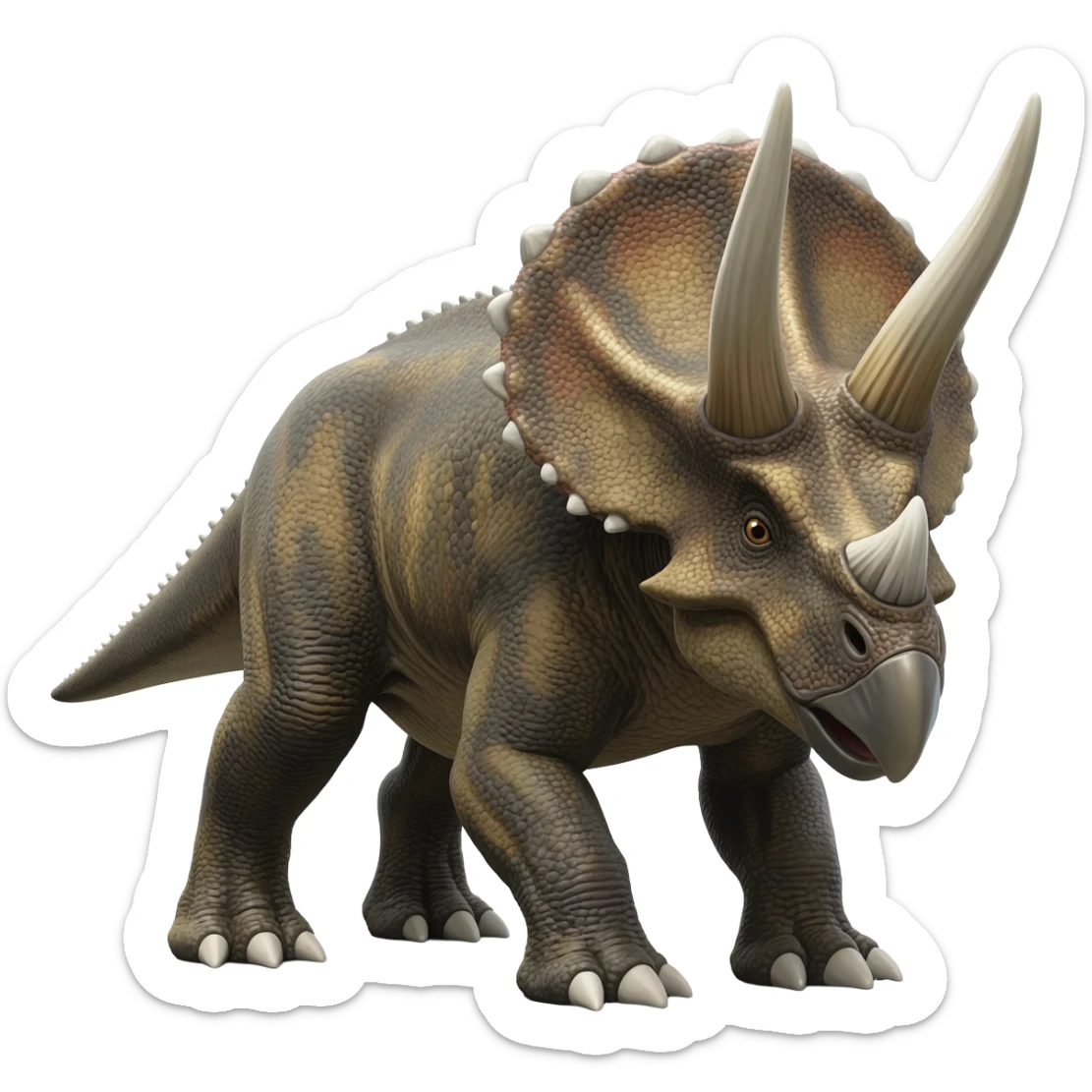 Triceratops dinosaur sticker