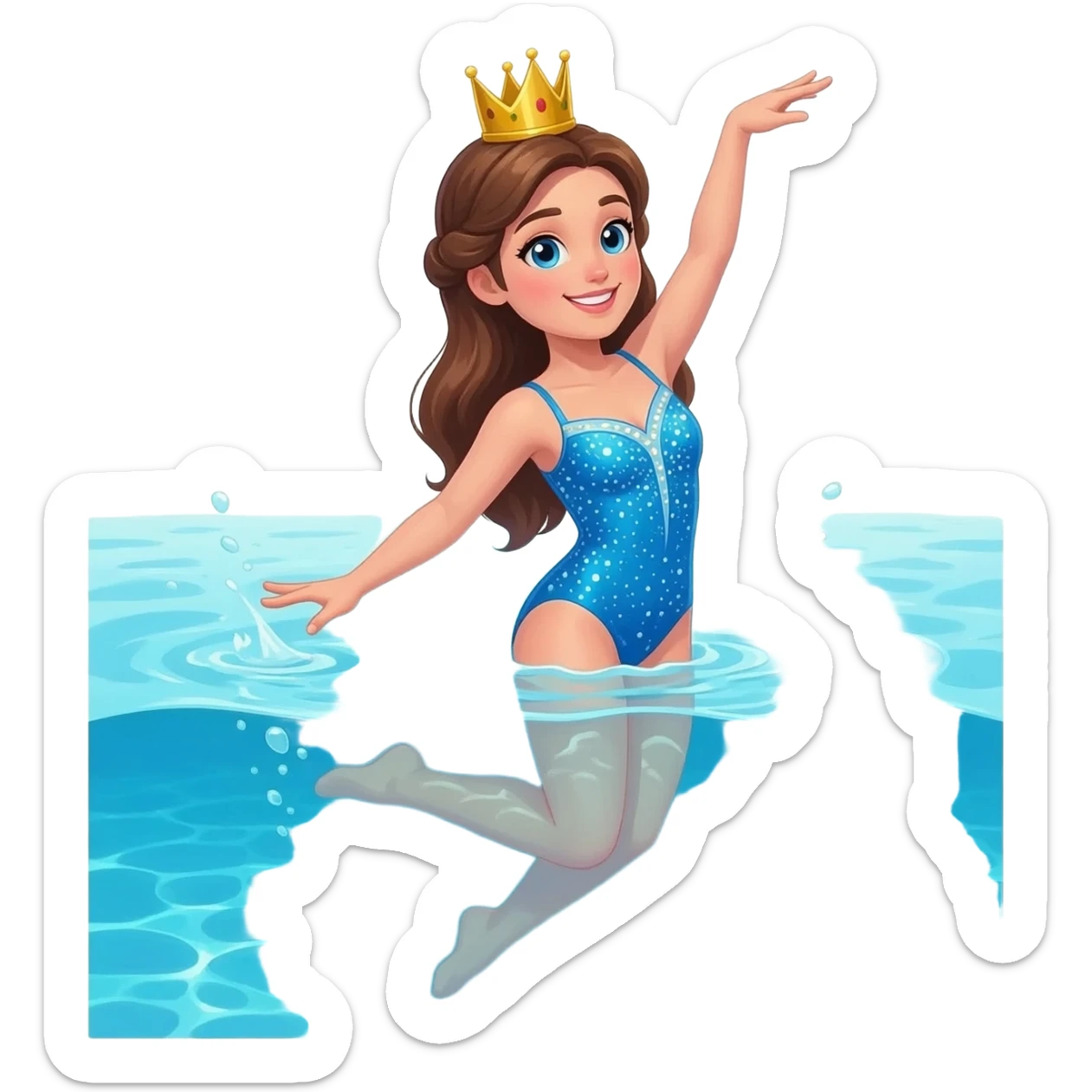 Princess aerobics in water princ sticker