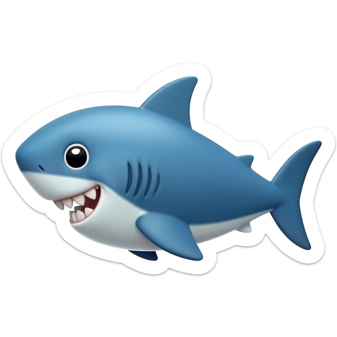 Baby shark with teeth sticker