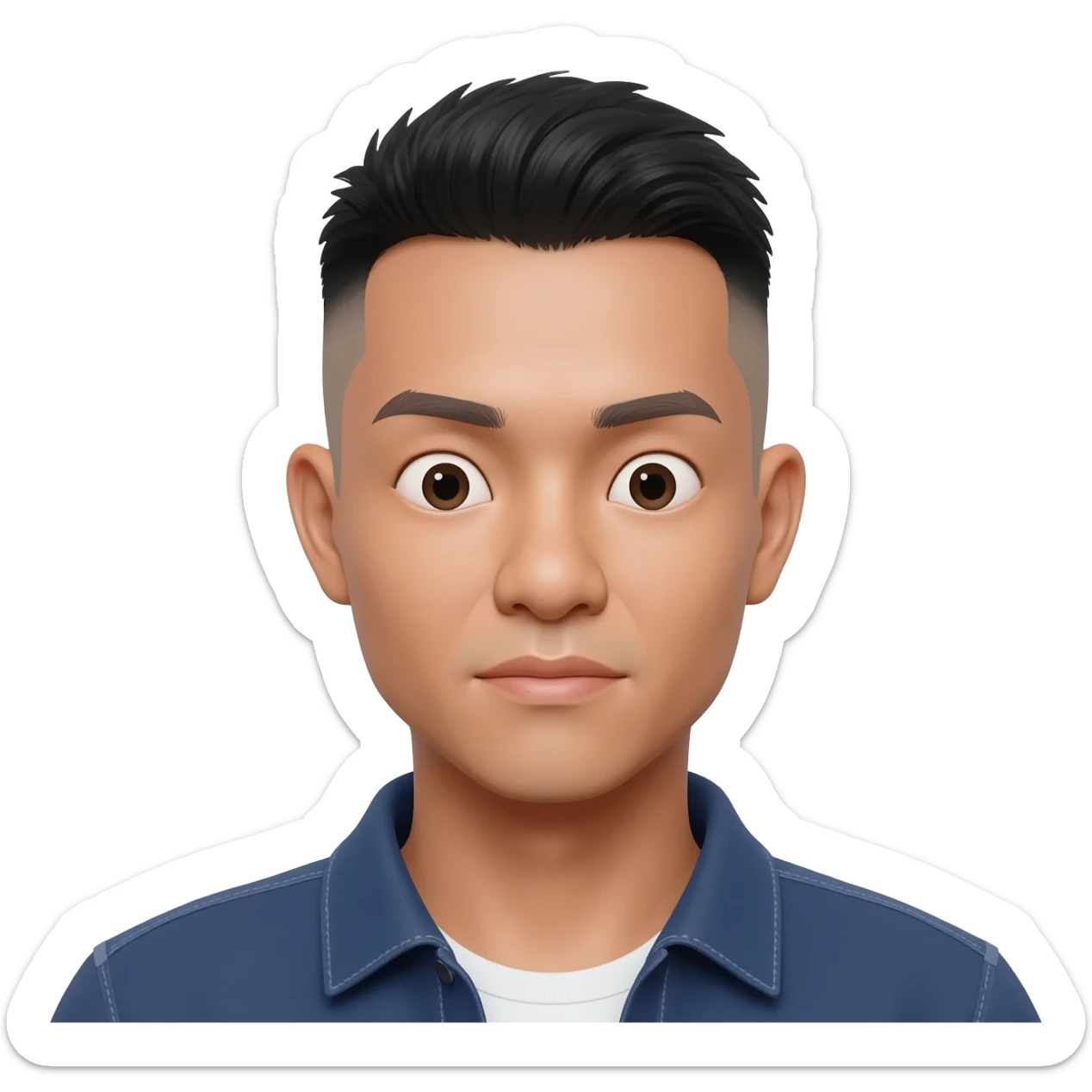 Thai young man at 25 years old fade hair cut sticker