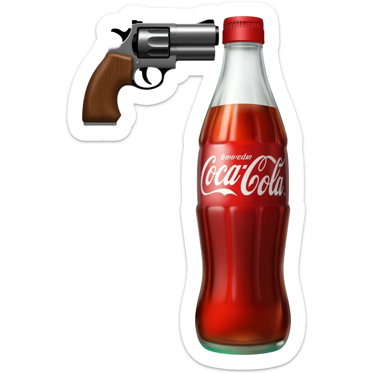 Gun to the head Coca-cola sticker