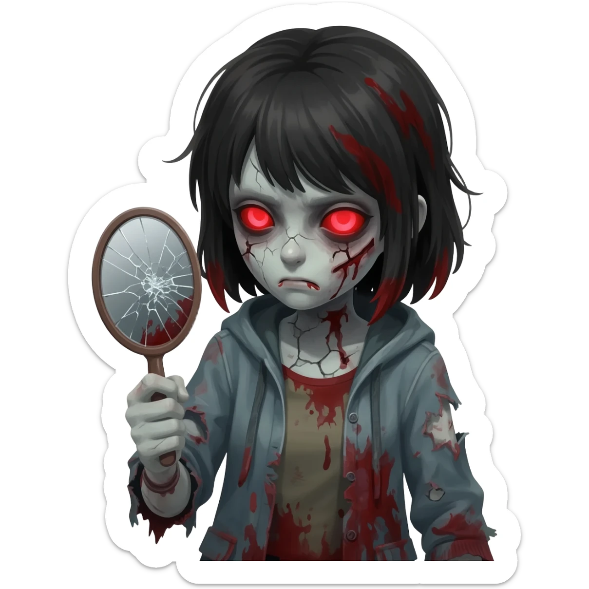 zombie girl sticker