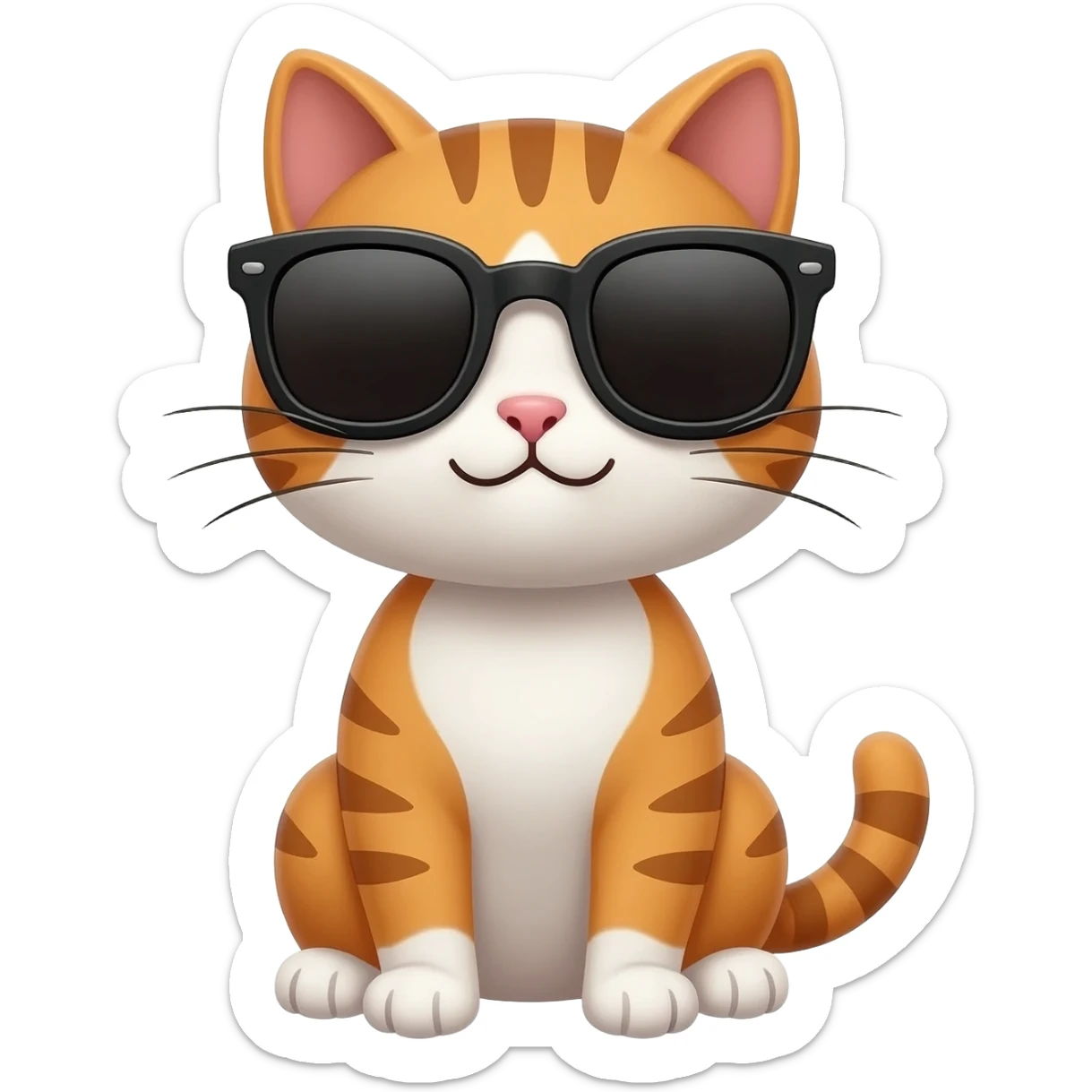 Cat wearing sunglasses sticker