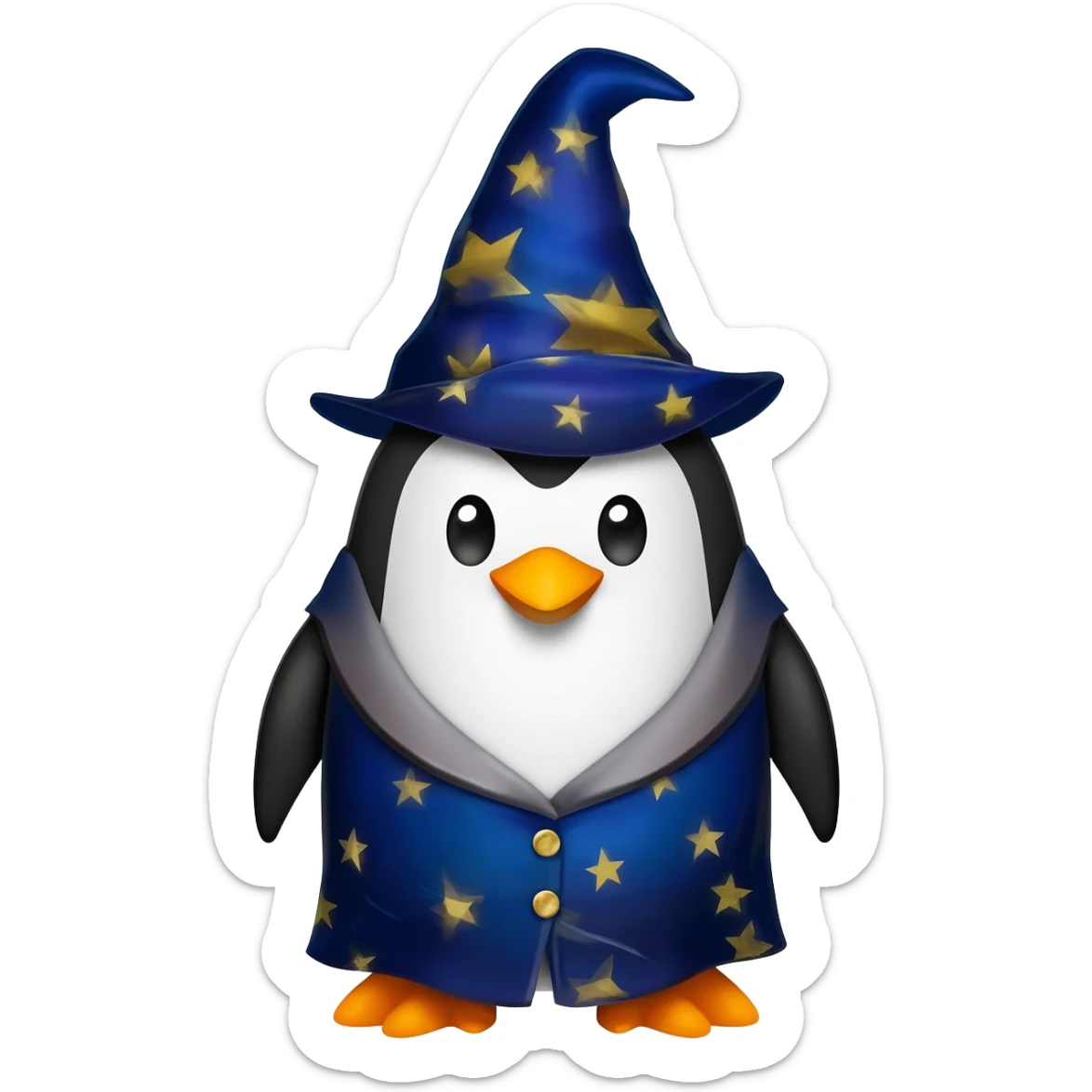 Penguin Wizard sticker