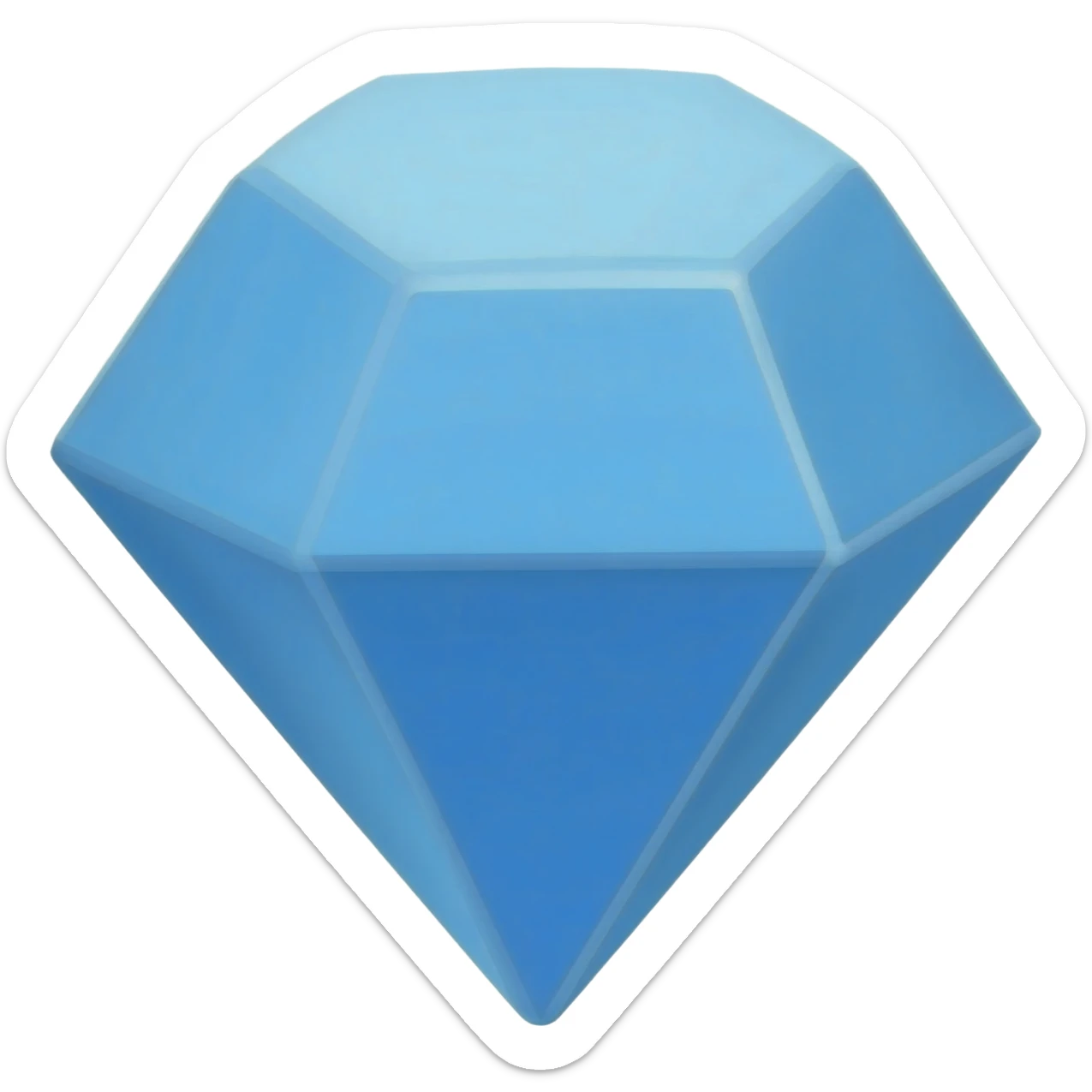 A blue diamond sticker