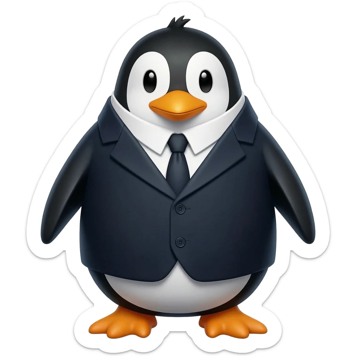 Penguin with suit sticker