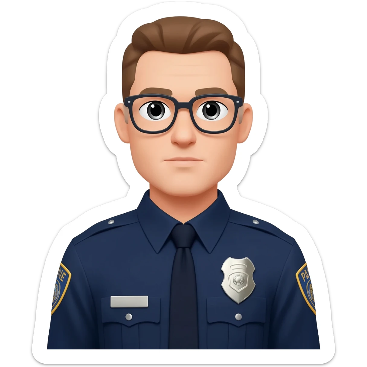 policeman wearing glasses sticker