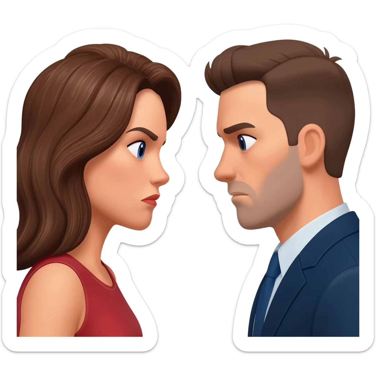 woman vs man sticker