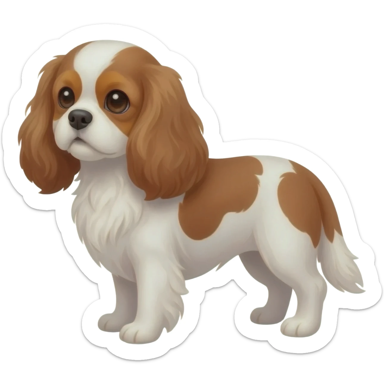 ruby king charles cavalier sticker