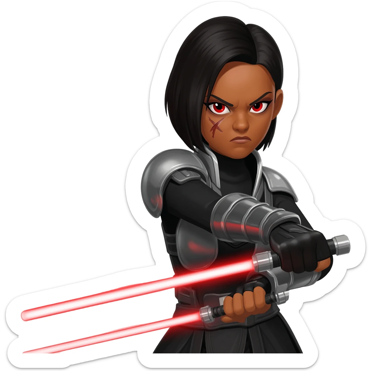 assaj ventress from star wars angry sticker