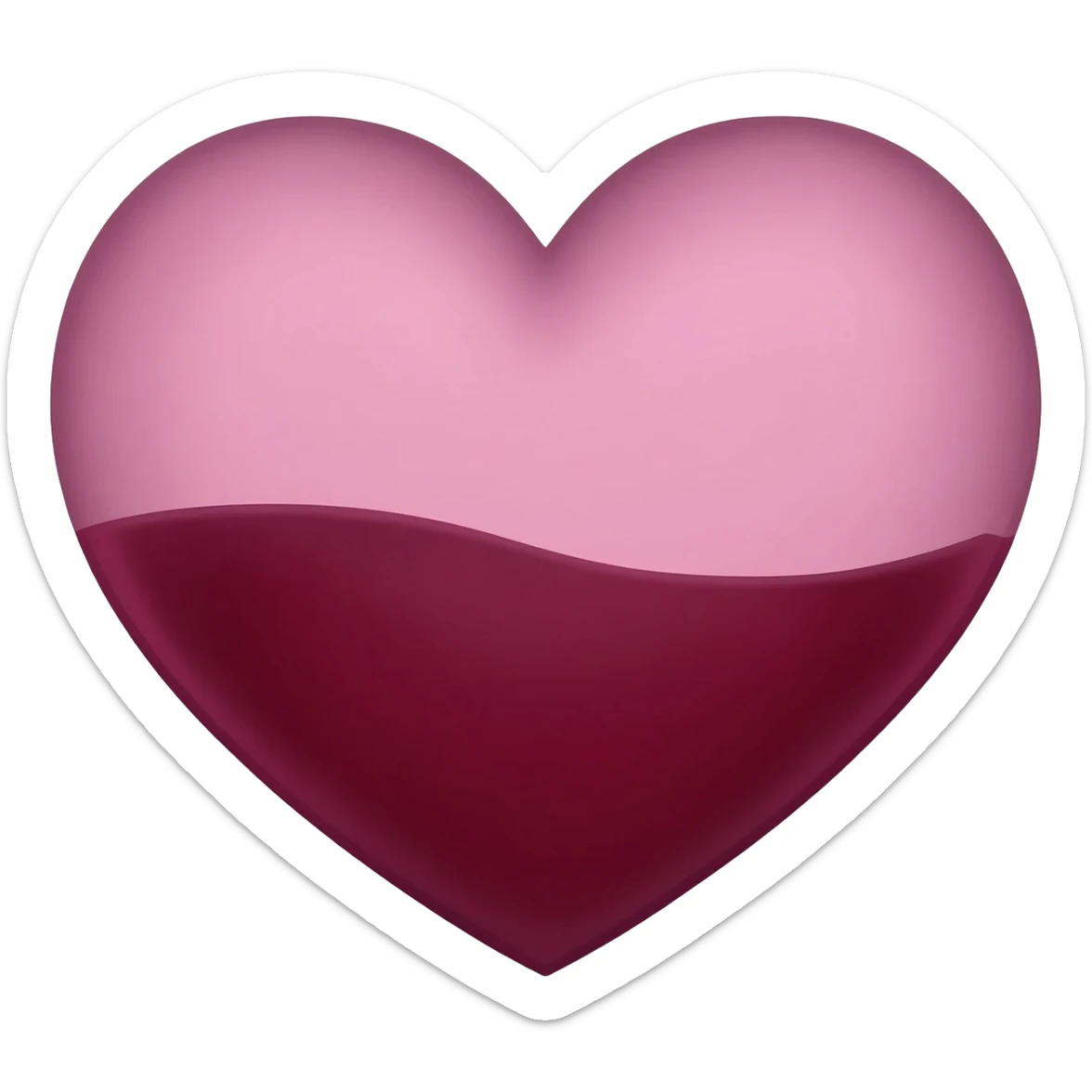 Corazón vinotinto sticker