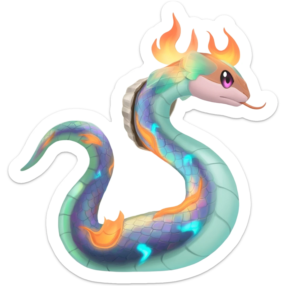 Mezprit-Charmander-Milotic-Oshawott-Pokémon-fusion, full body sticker