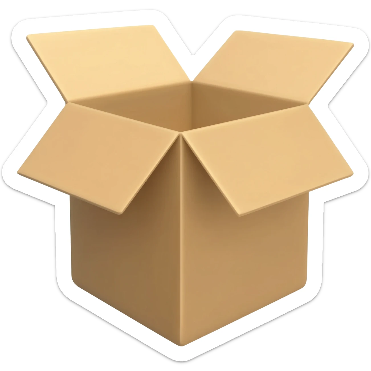 Emoji open box sticker