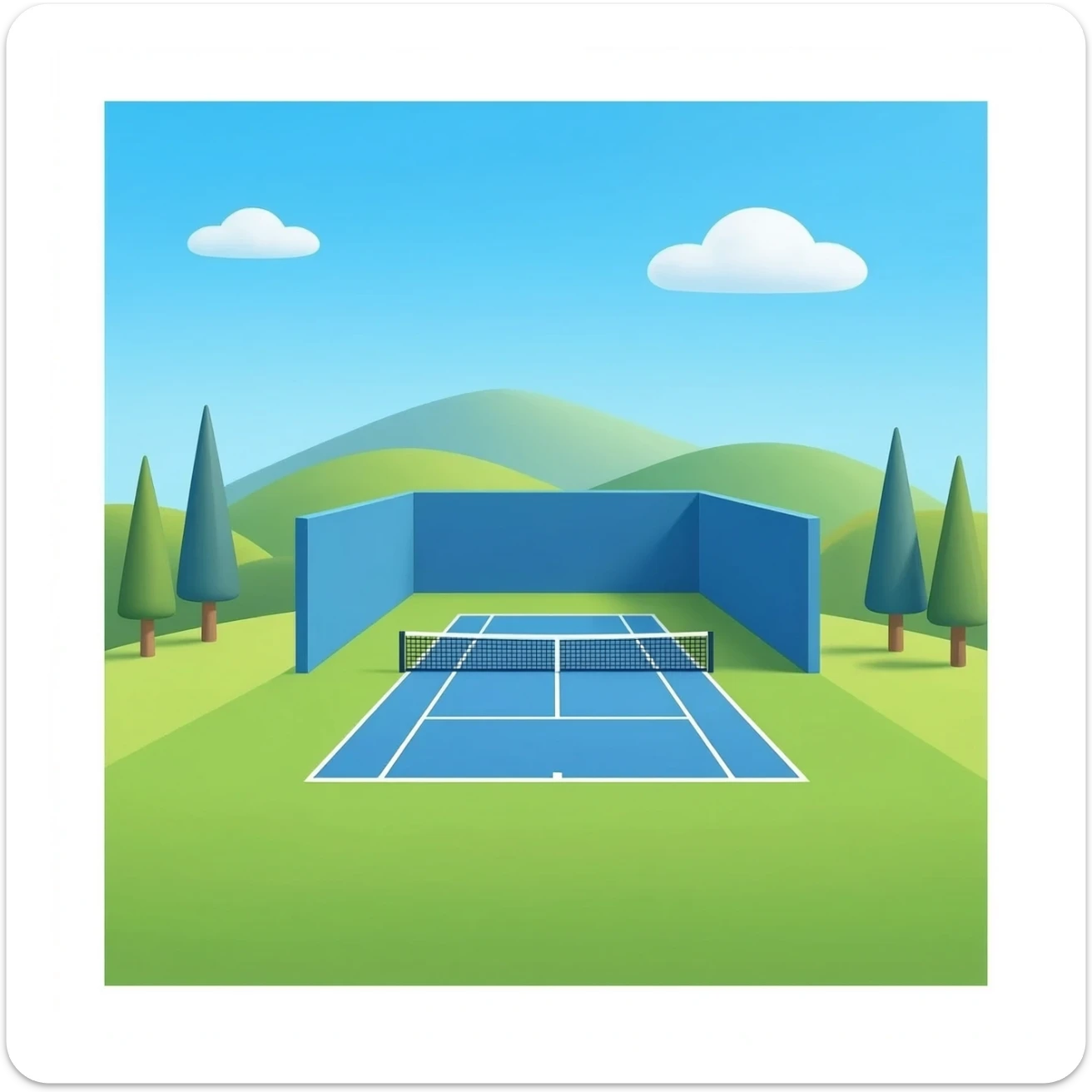 Padel tennis sticker