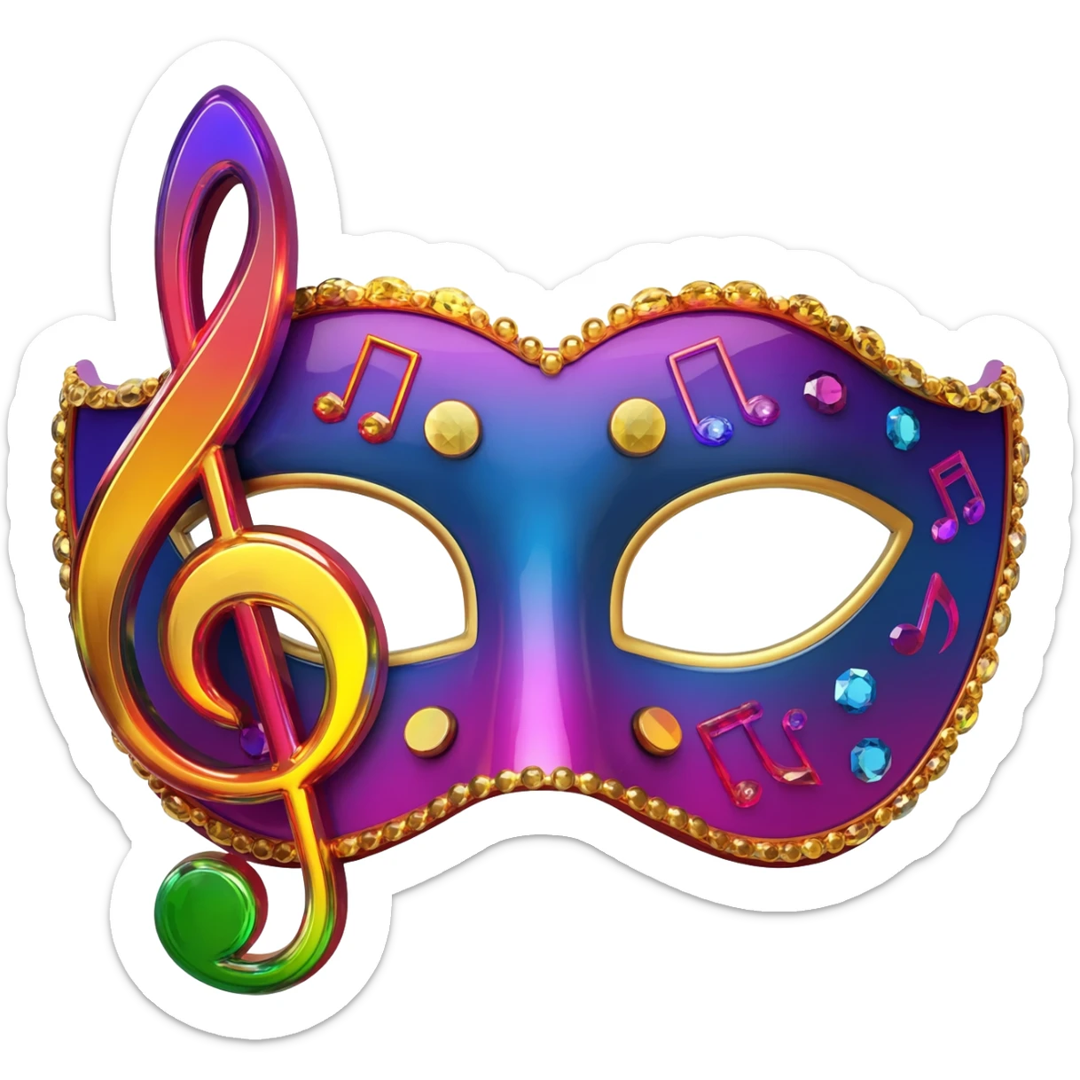 Create a bright and artistic emoji that represents musical theater. sticker