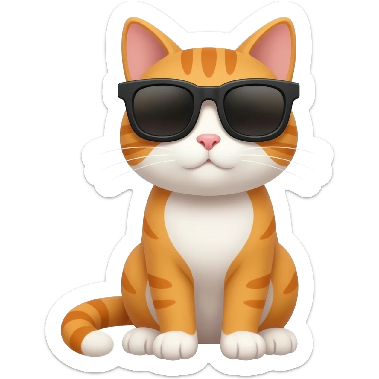 Cat wearing sunglasses sticker