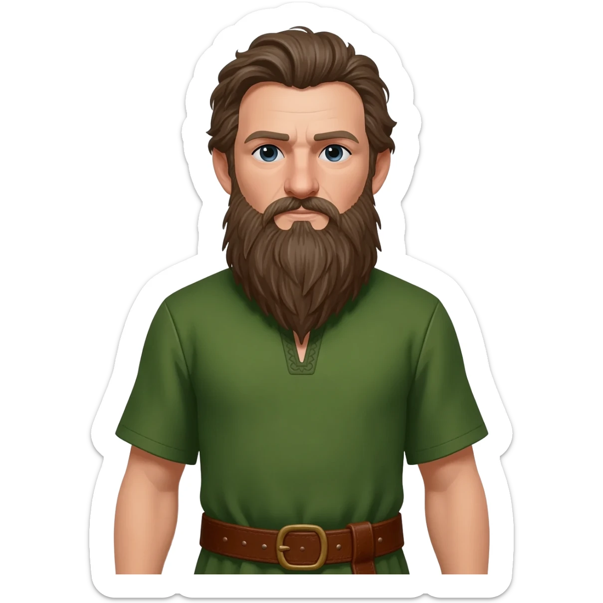 Black and gray haired white guy dressed like a hobbit sticker