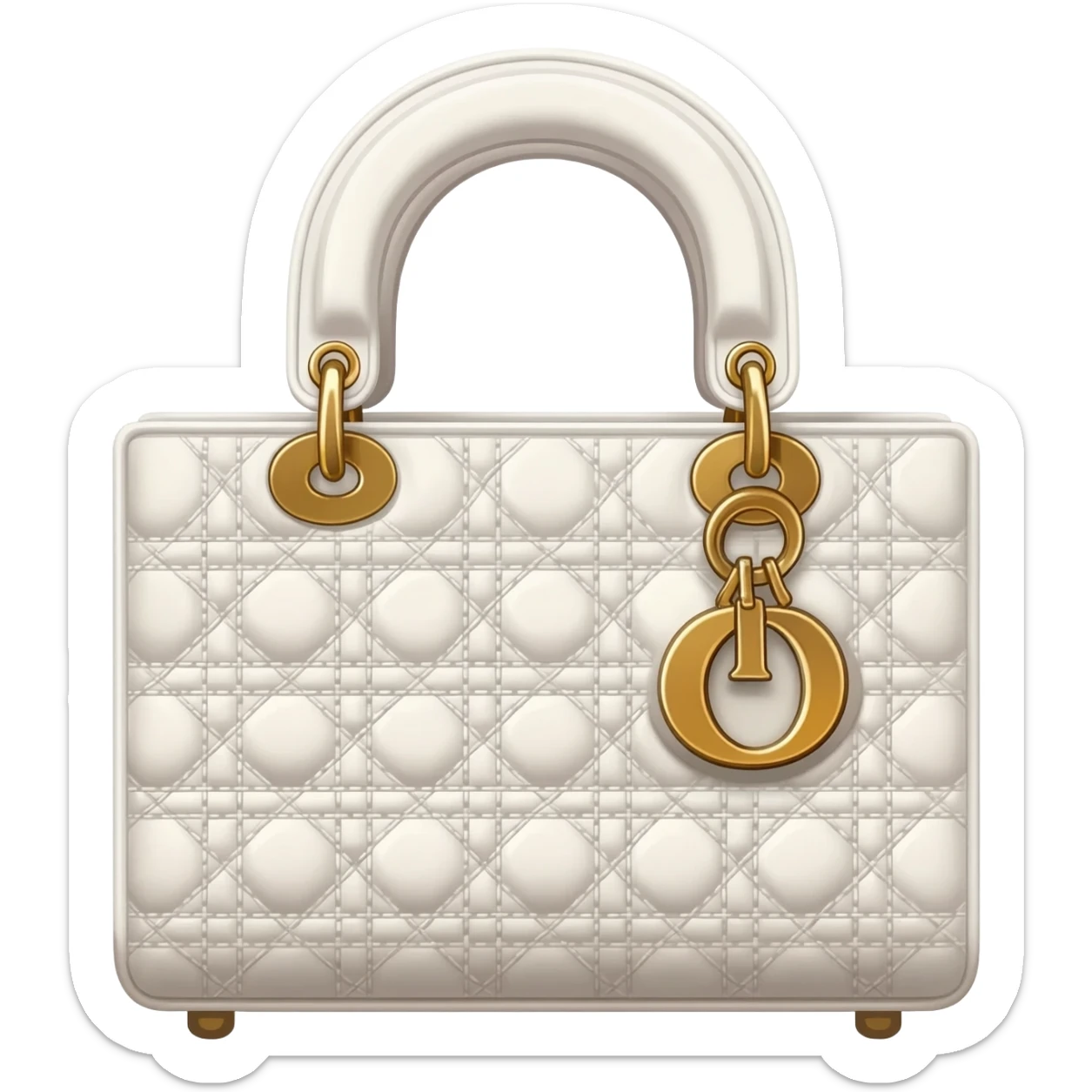 white lady dior bag sticker