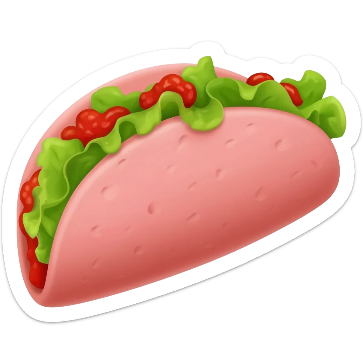 Pink taco sticker
