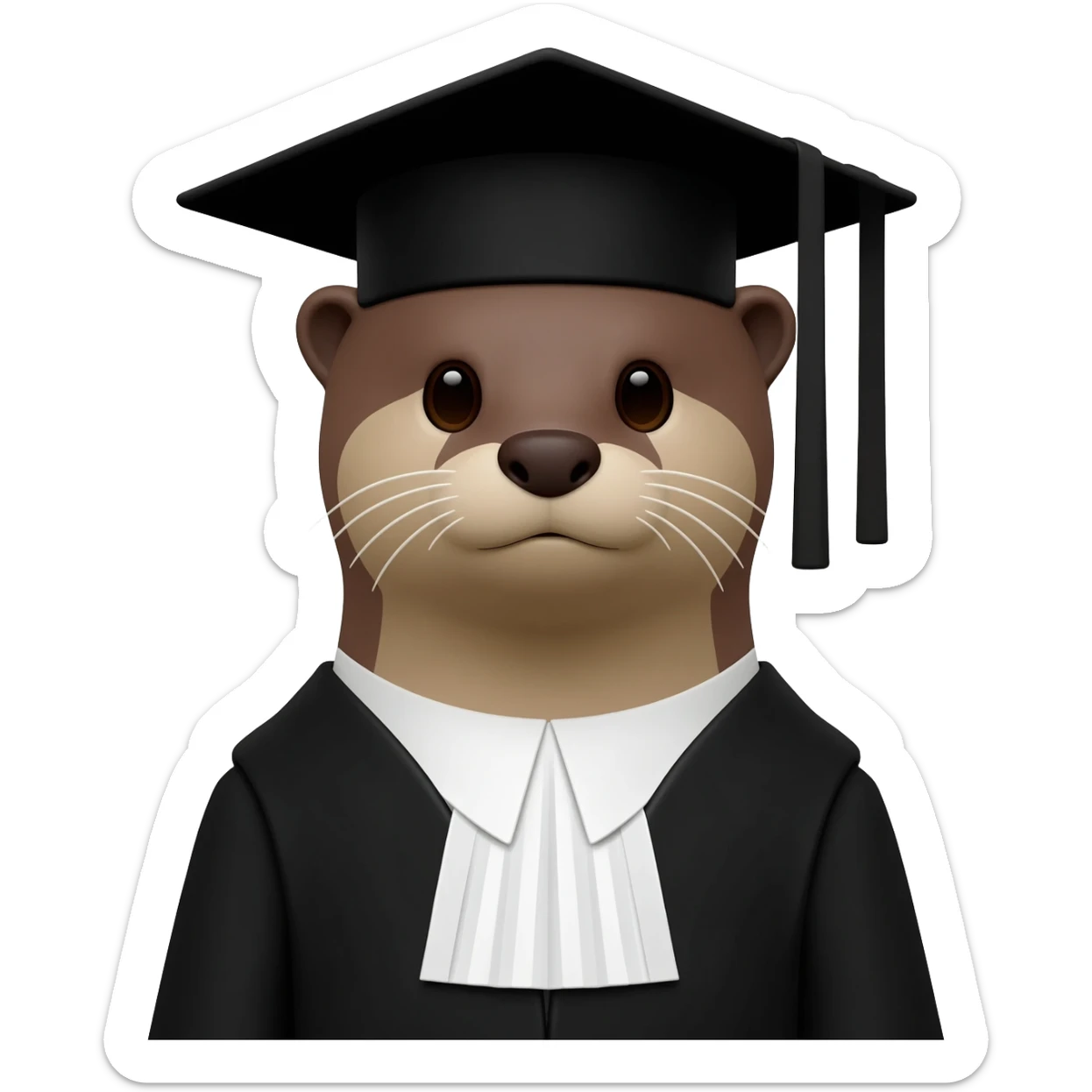 otter head as a judge sticker