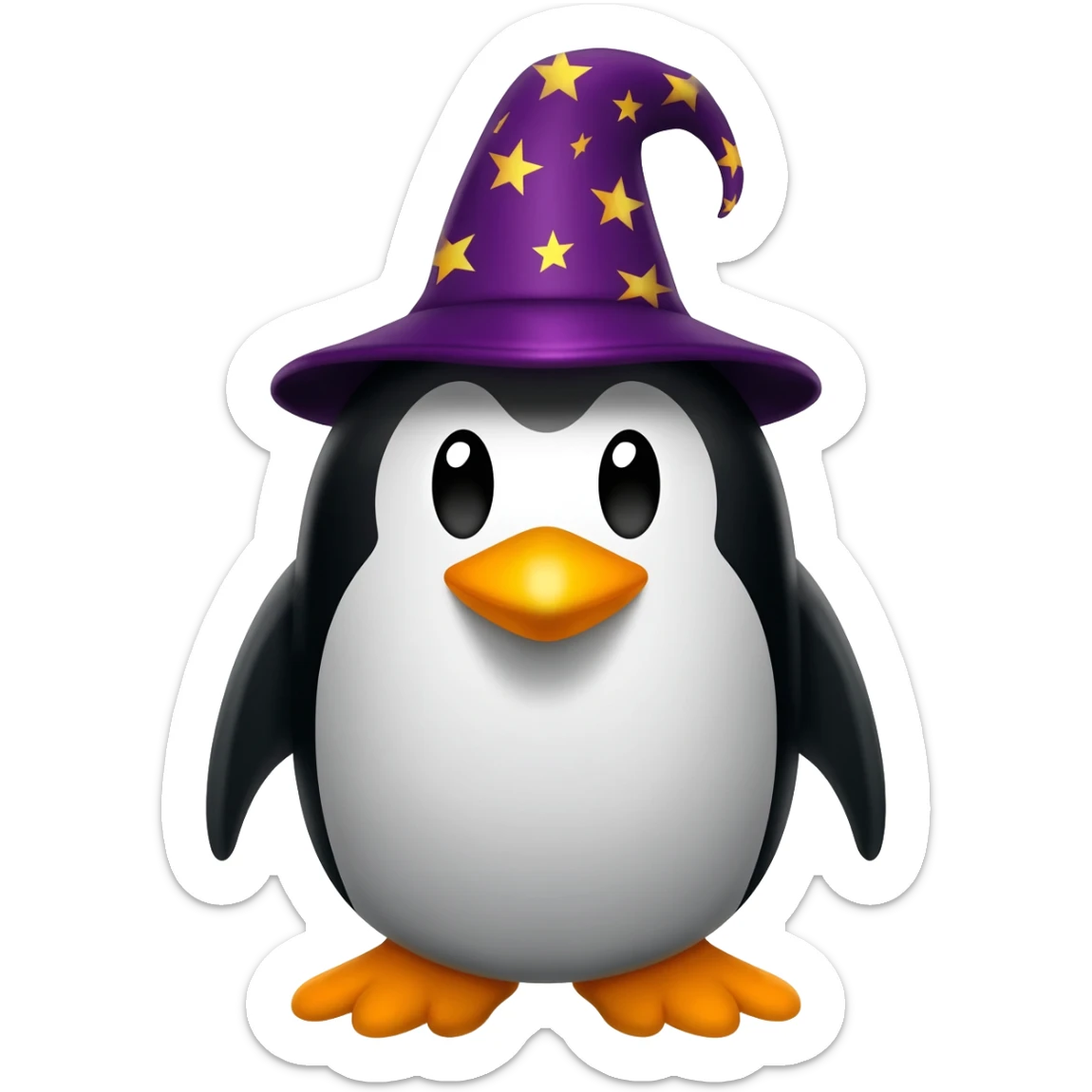Penguin Wizard sticker