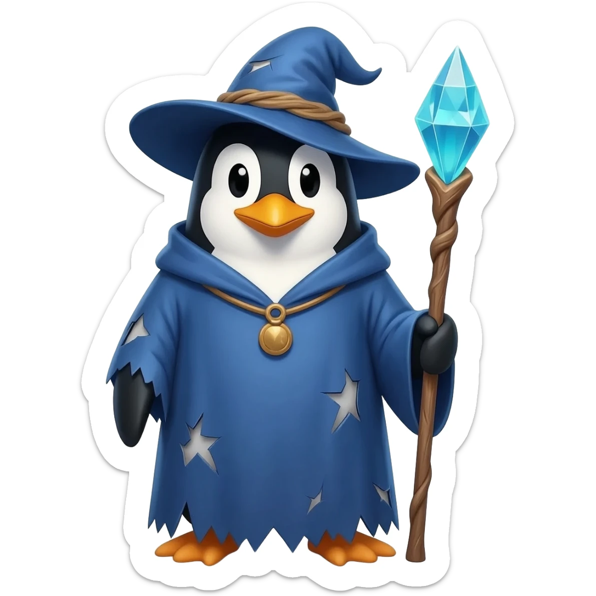 Penguin Wizard sticker