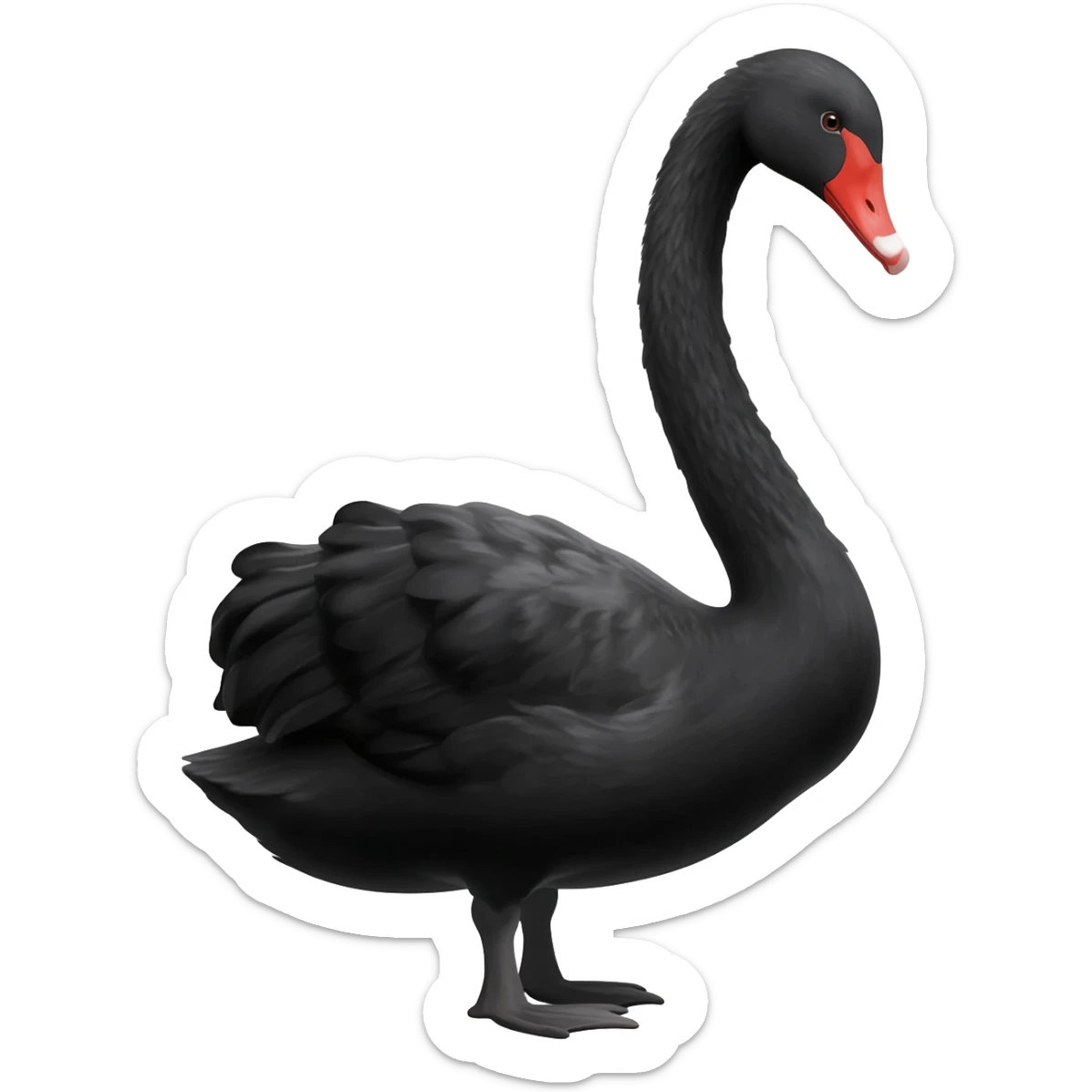 Make a black Swan sticker