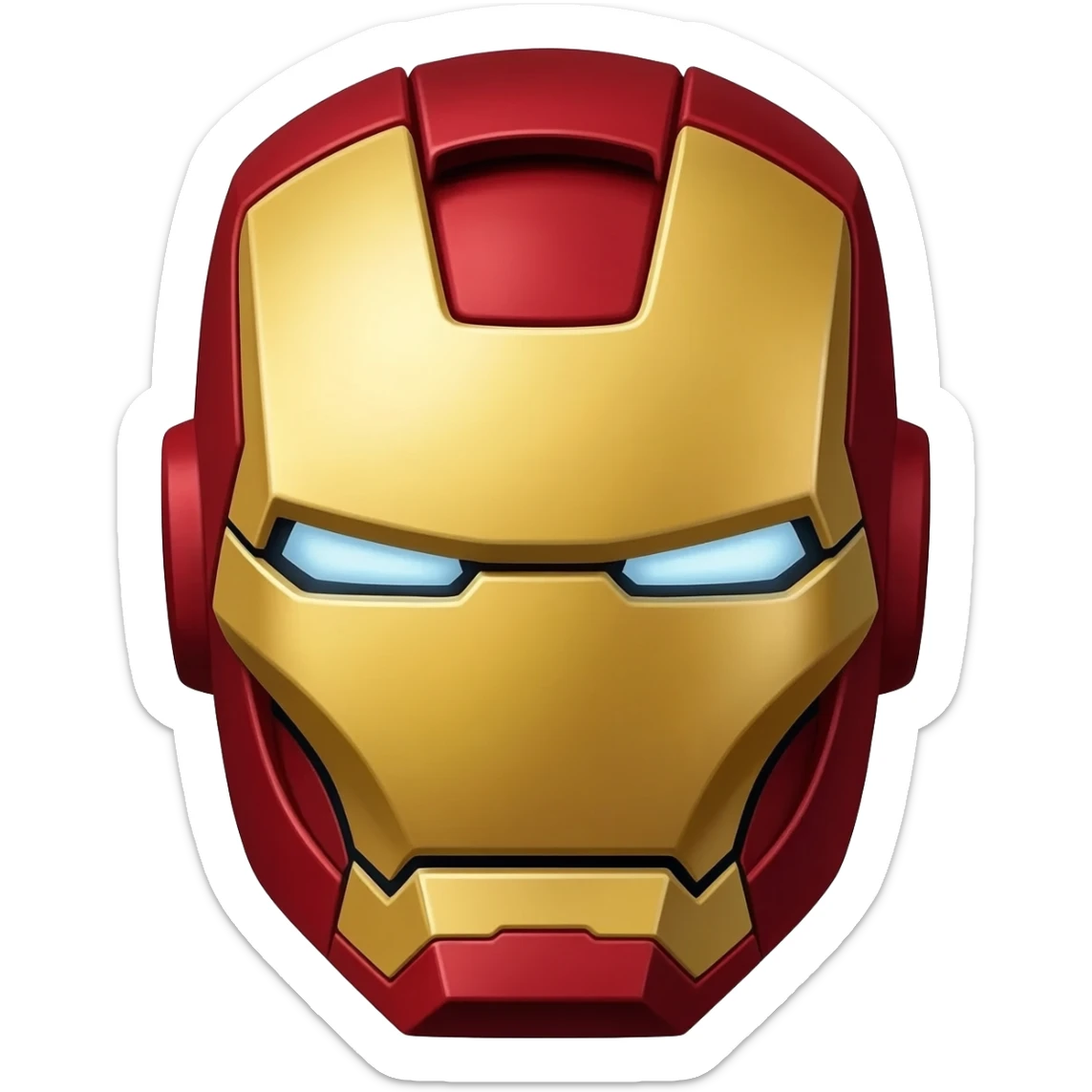 iron man helmet off sticker