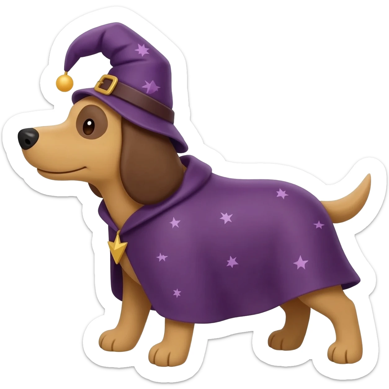 Dog wizard sticker