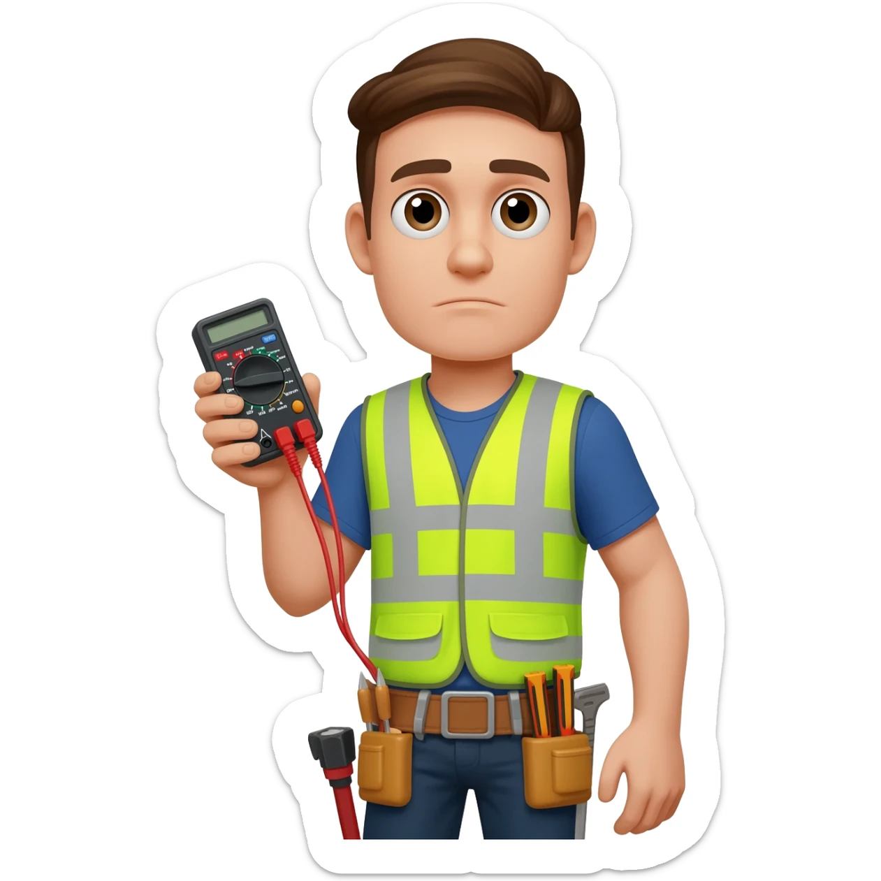 Emoji de un electricista sticker