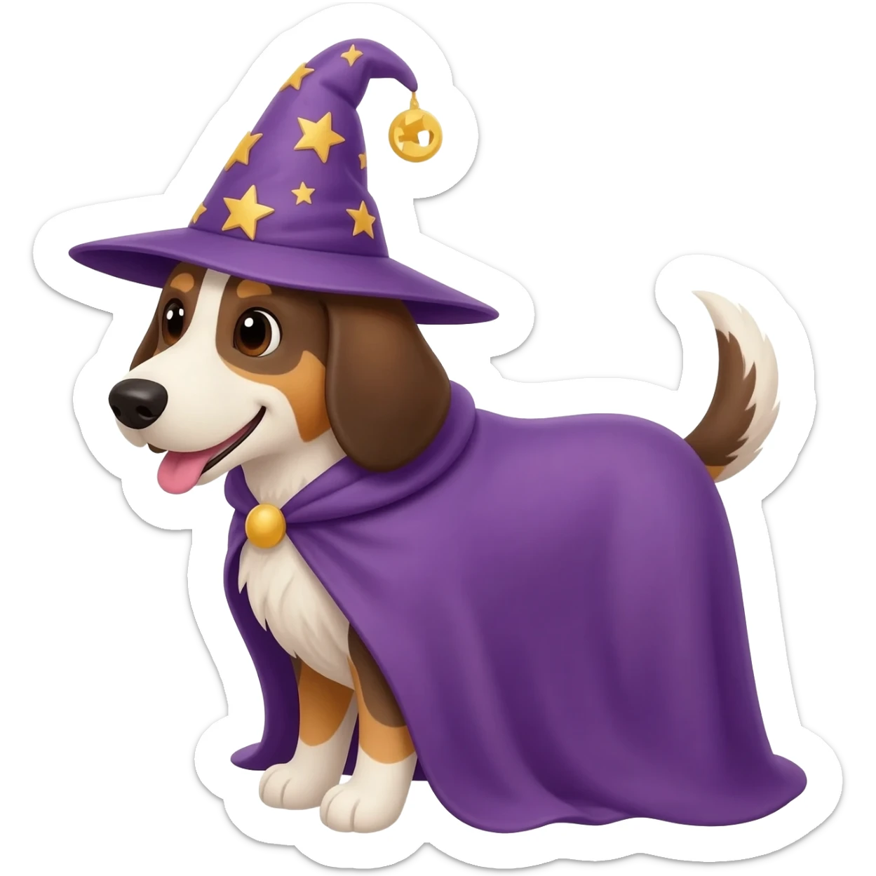 Dog wizard sticker