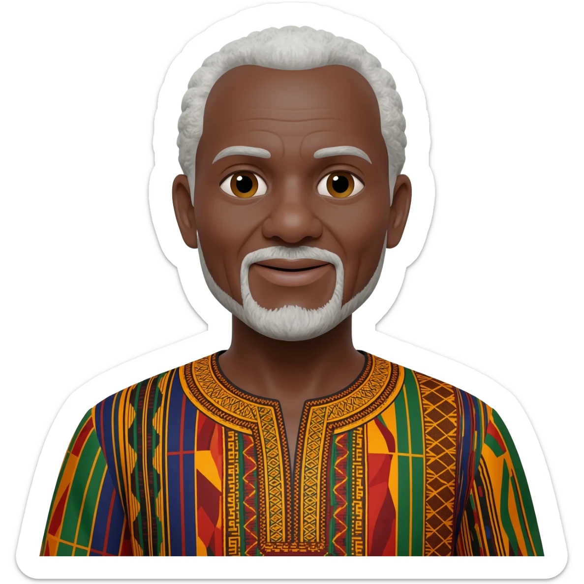 old african dad with african outfit sticker