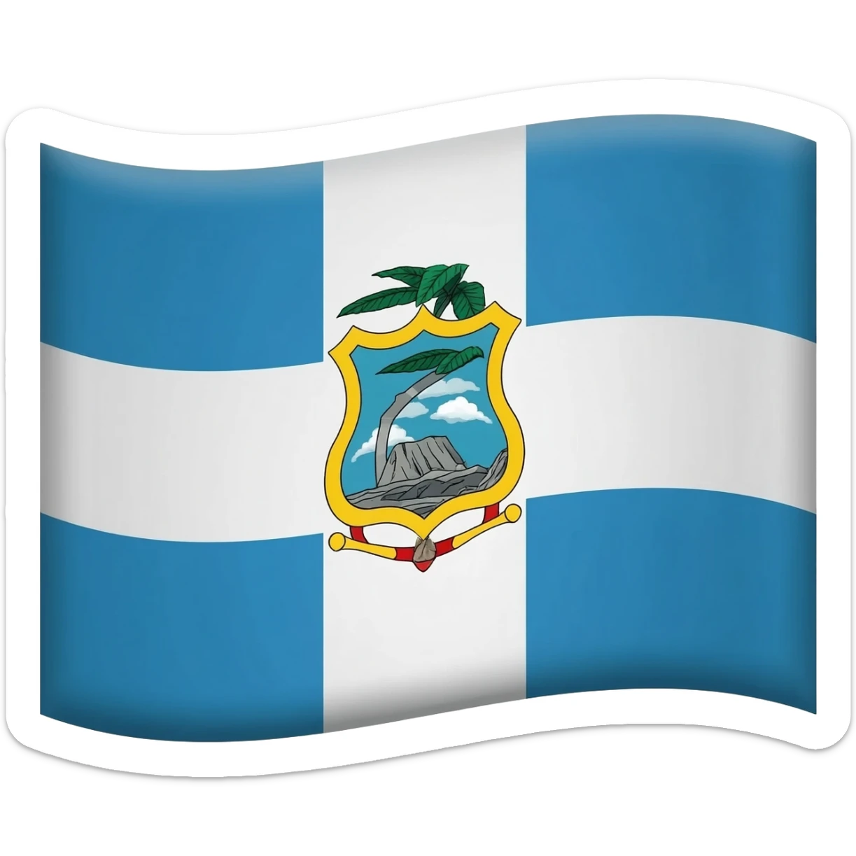 San juan emoji flag sticker