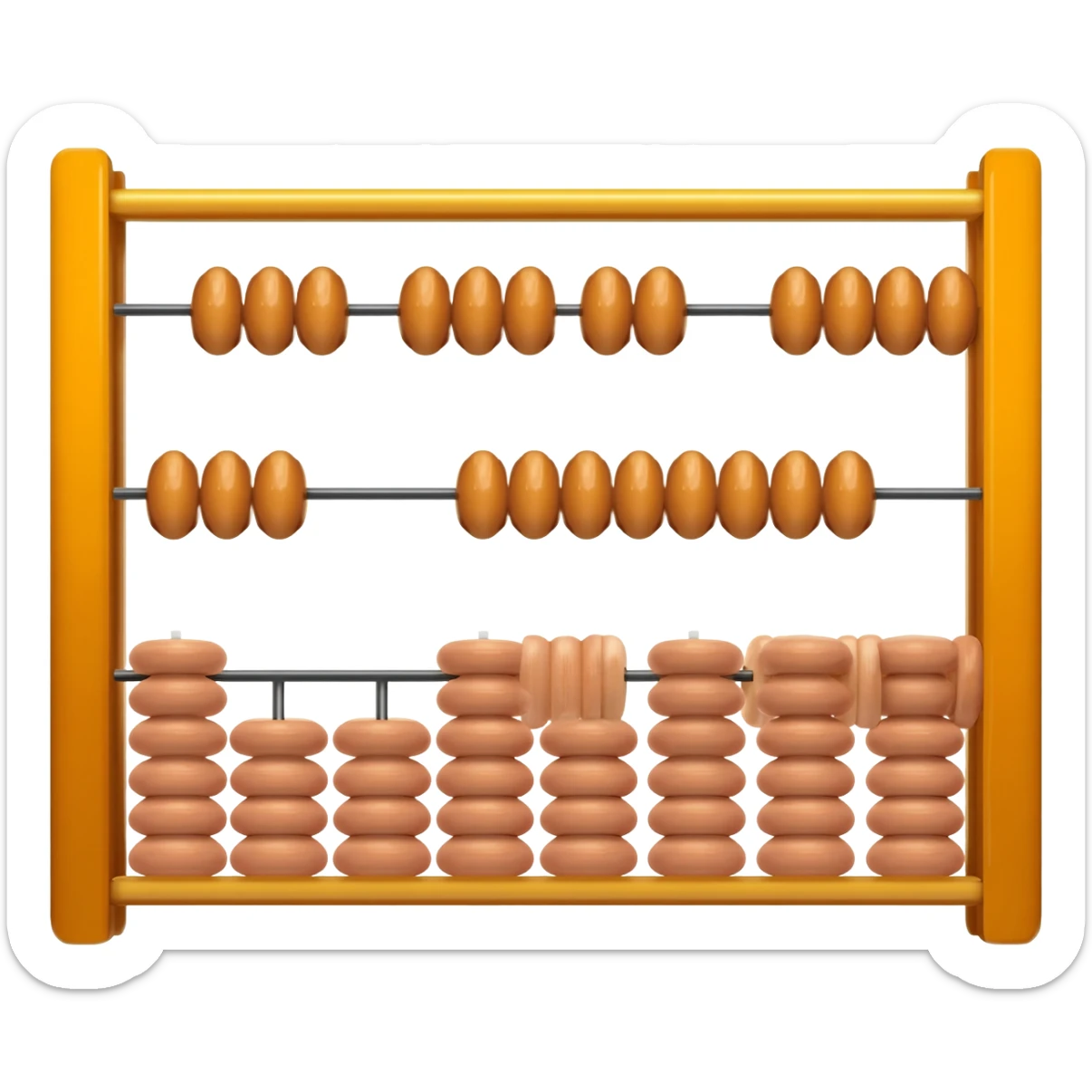 Lottery abacus sticker