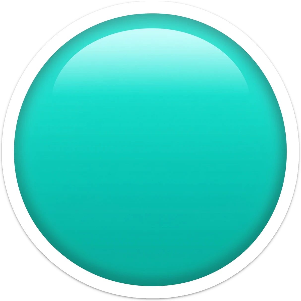 Teal circle sticker